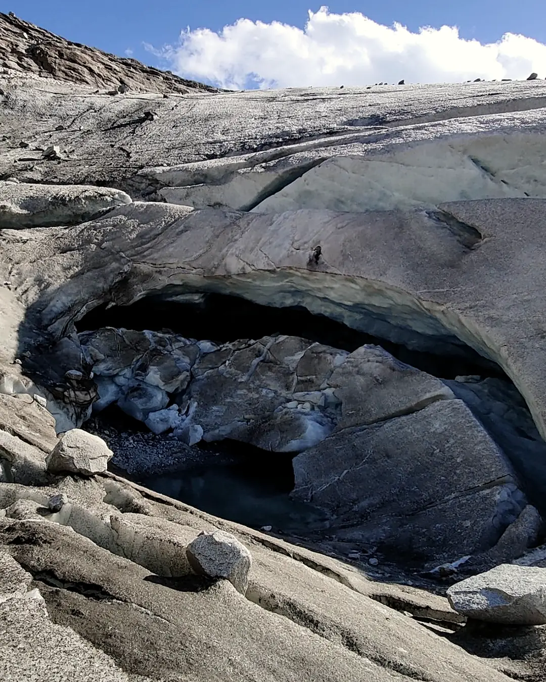 Bocca della grotta glaciale
